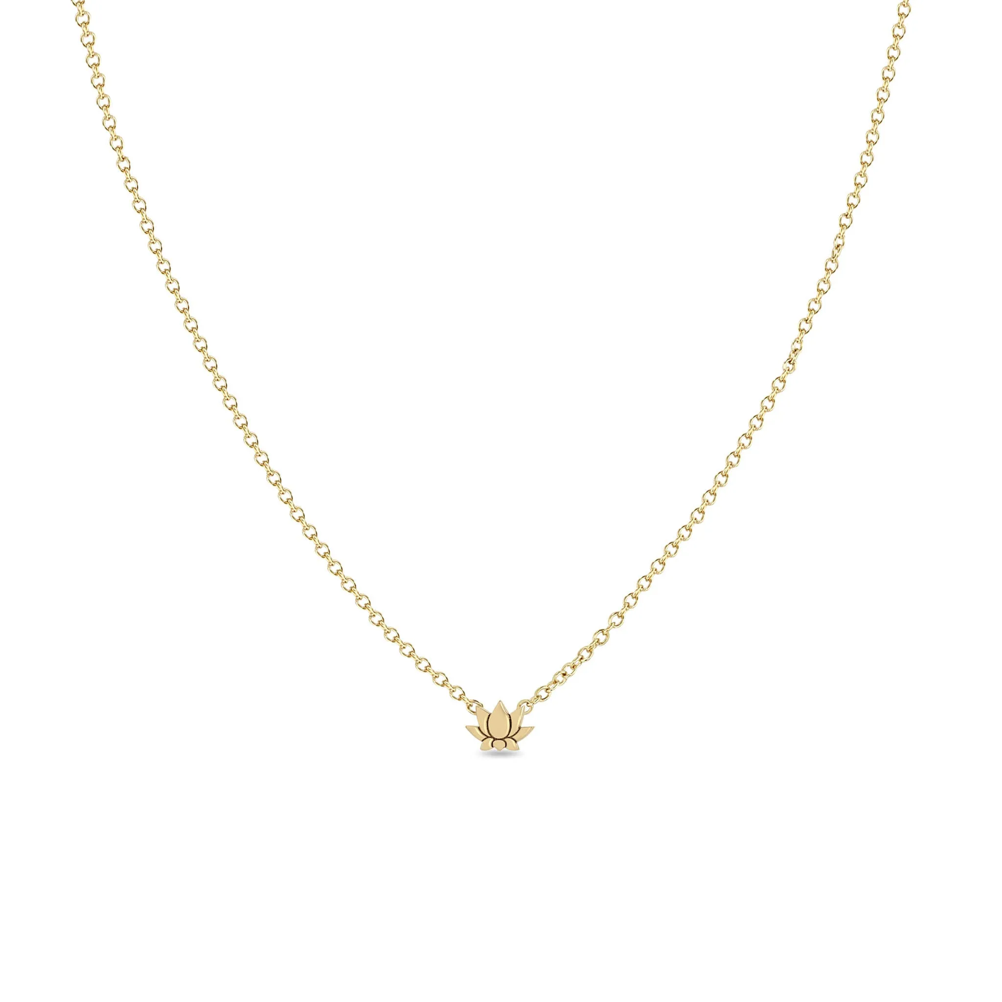 14k Itty Bitty Lotus Necklace