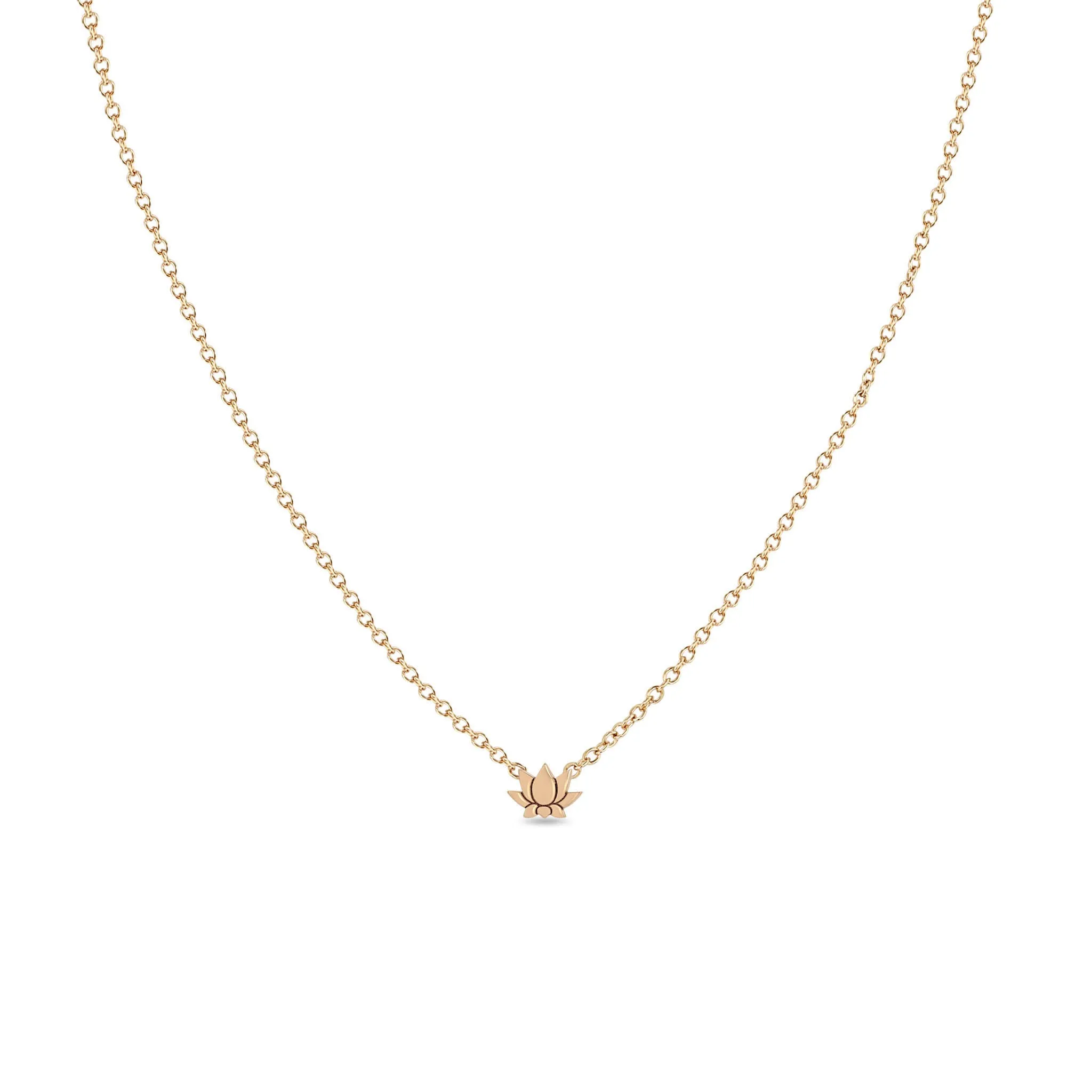 14k Itty Bitty Lotus Necklace