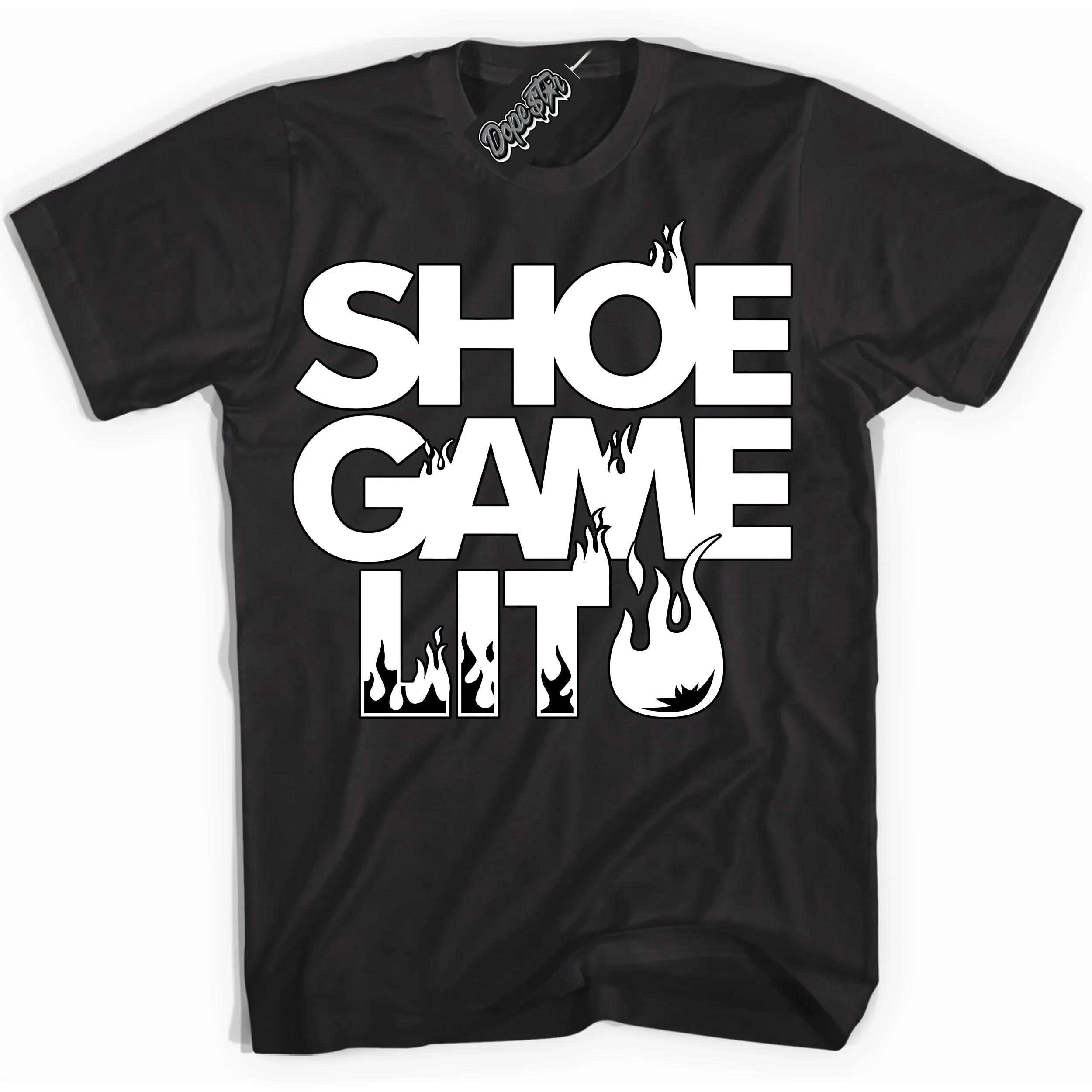 '85 Black White 1s DopeStar Shirt Shoe Game Lit Graphic