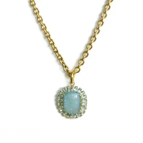 A & Furst - Sole - Pendant with Milky Aquamarine and Sky Blue Topaz, 18k Yellow Gold