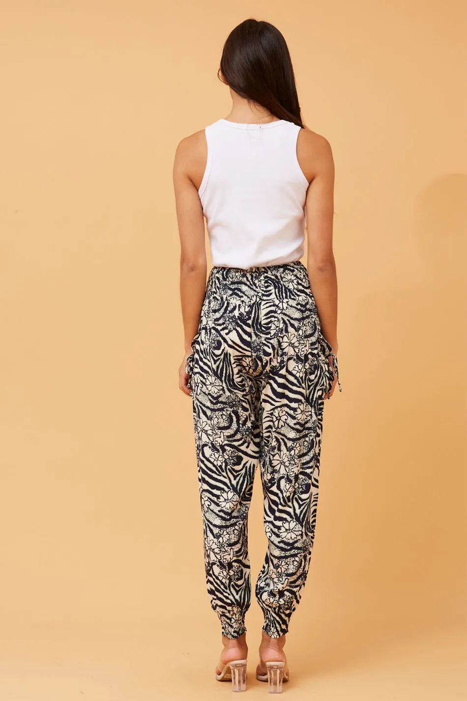 ABSTRACT PRINT HAREM PANTS