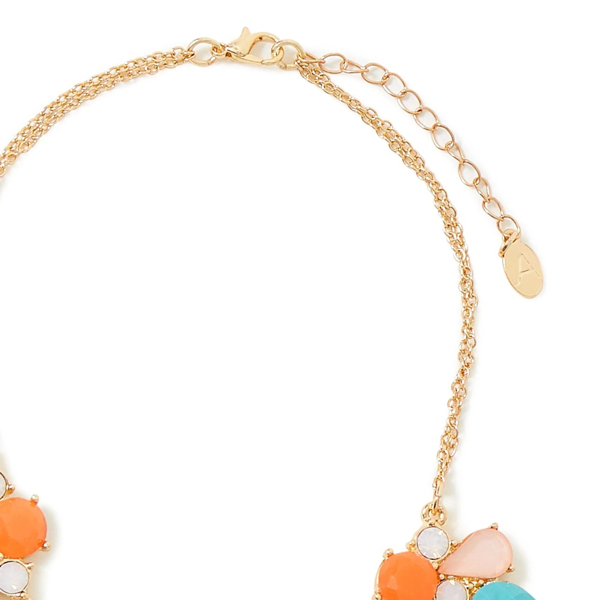 Accessorize London Women's Multi Eclectic Gem Statement Necklace