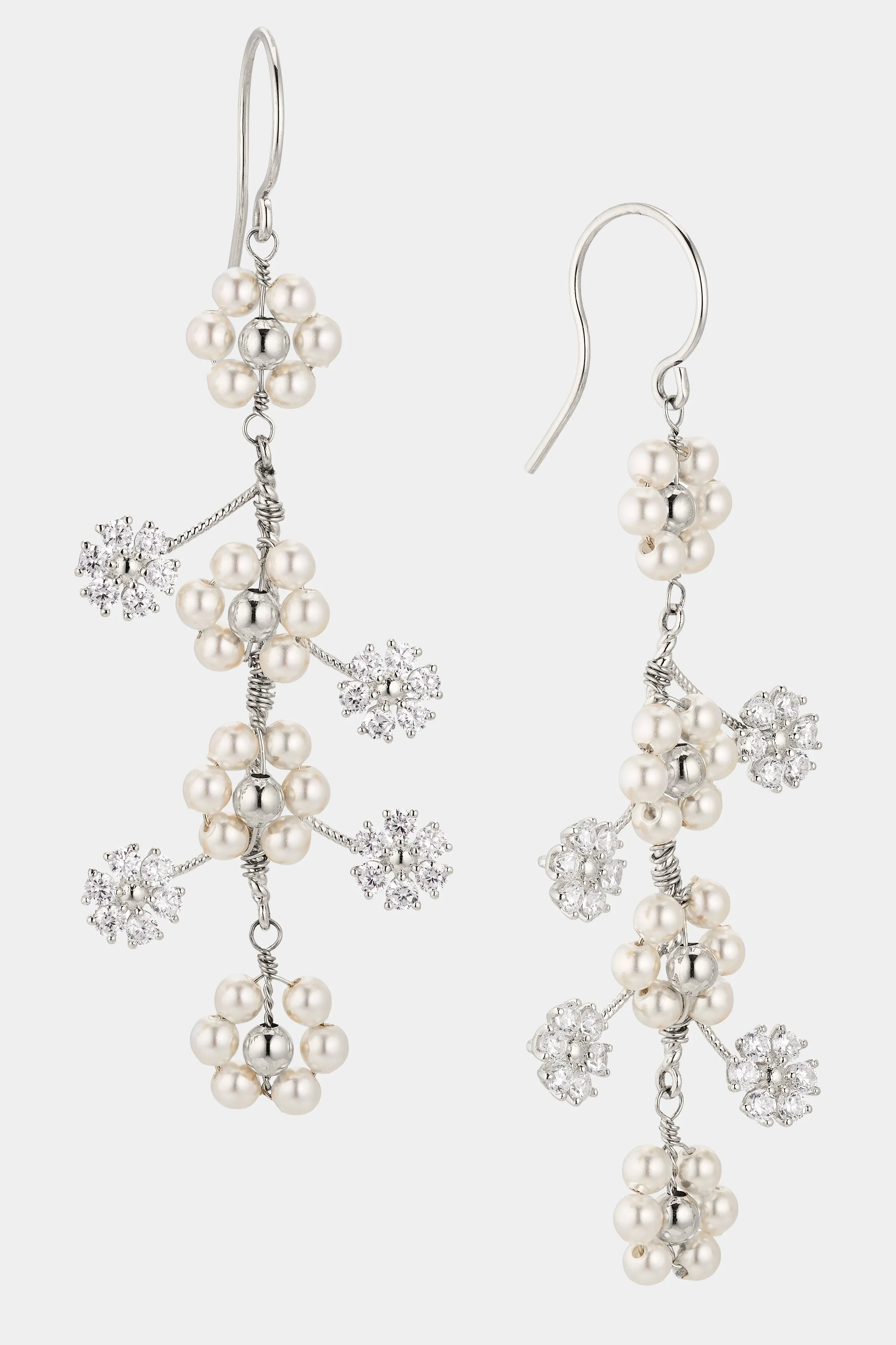 AJOA DAISY LARGE FLORAL DROP EARRINGS