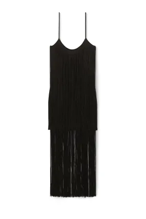 Alexander Wang Fringe Tank Mini Dress - Black