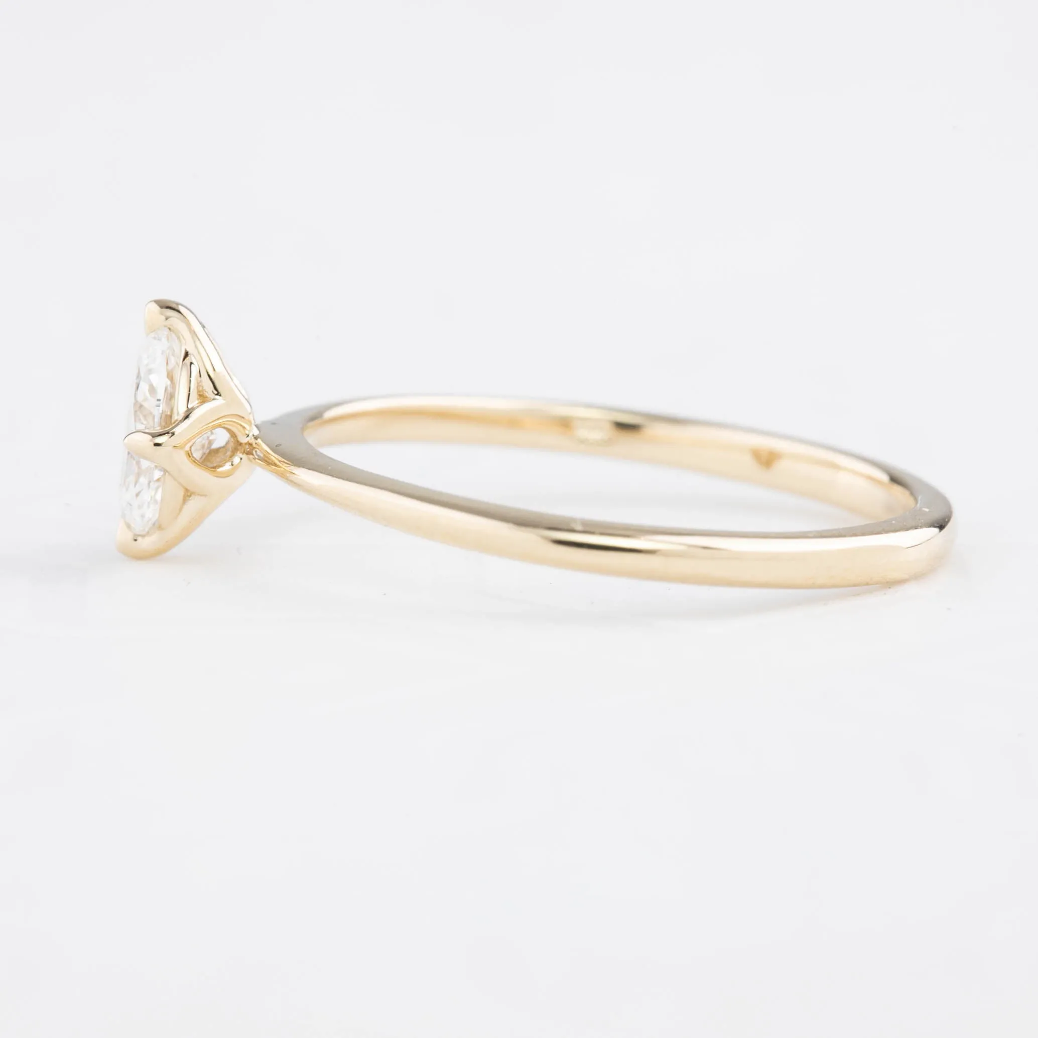 Alice Ring, 0.40ct Oval Brilliant Cut Diamond, 14K Yellow Gold (One of a kind)