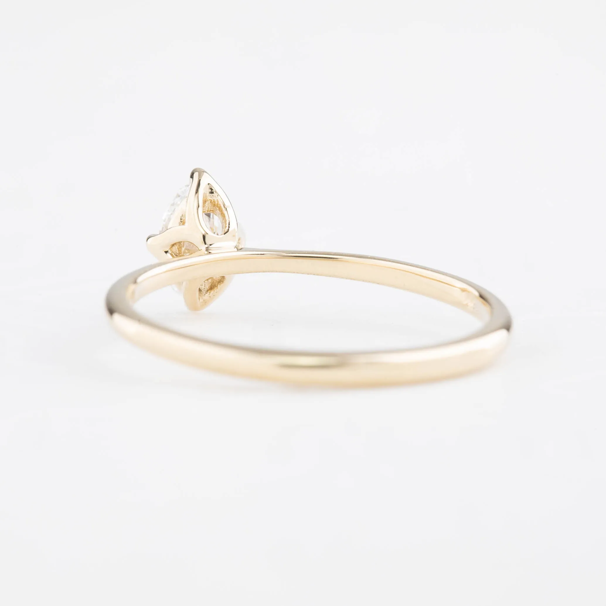 Alice Ring, 0.40ct Oval Brilliant Cut Diamond, 14K Yellow Gold (One of a kind)