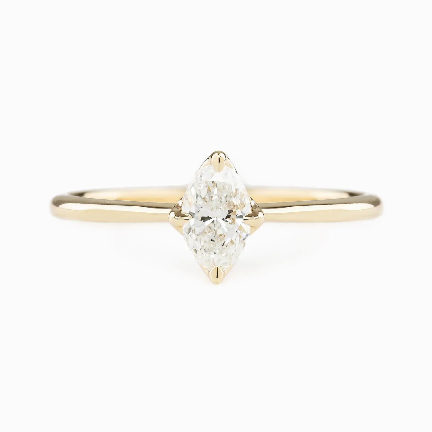 Alice Ring, 0.40ct Oval Brilliant Cut Diamond, 14K Yellow Gold (One of a kind)