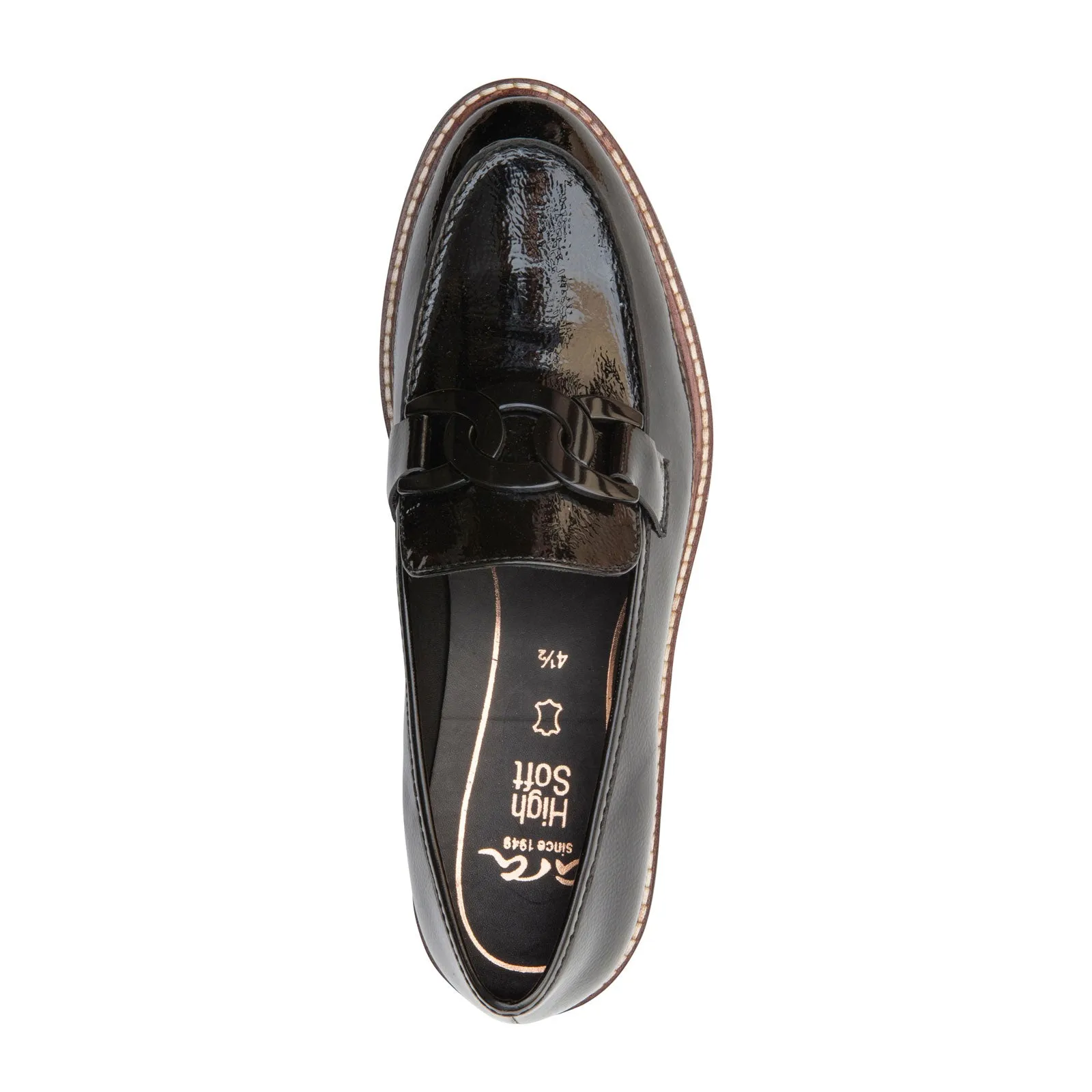 Ara Kyle II Chain Loafer (Women) - Black Patent Leather