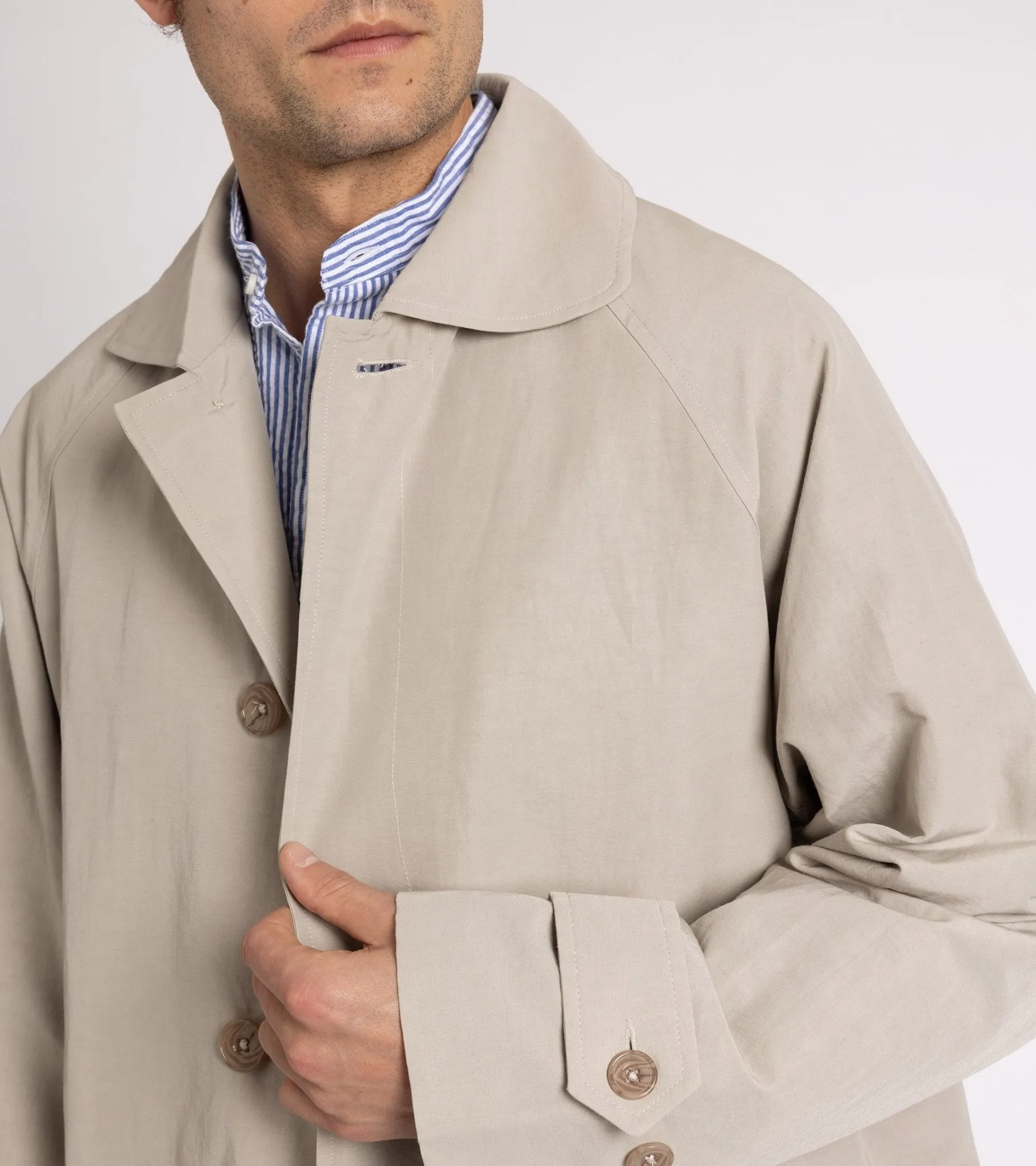 Arpenteur Cotton Nylon Linen Utile Coat: Sand