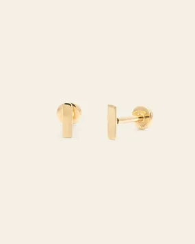 Bar Stud - 14k Solid Gold