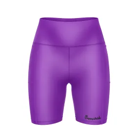 ''Basic b*tch'' purple fitted shorts