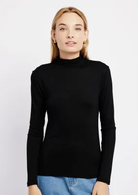 Basic Longsleeve Polo in Black