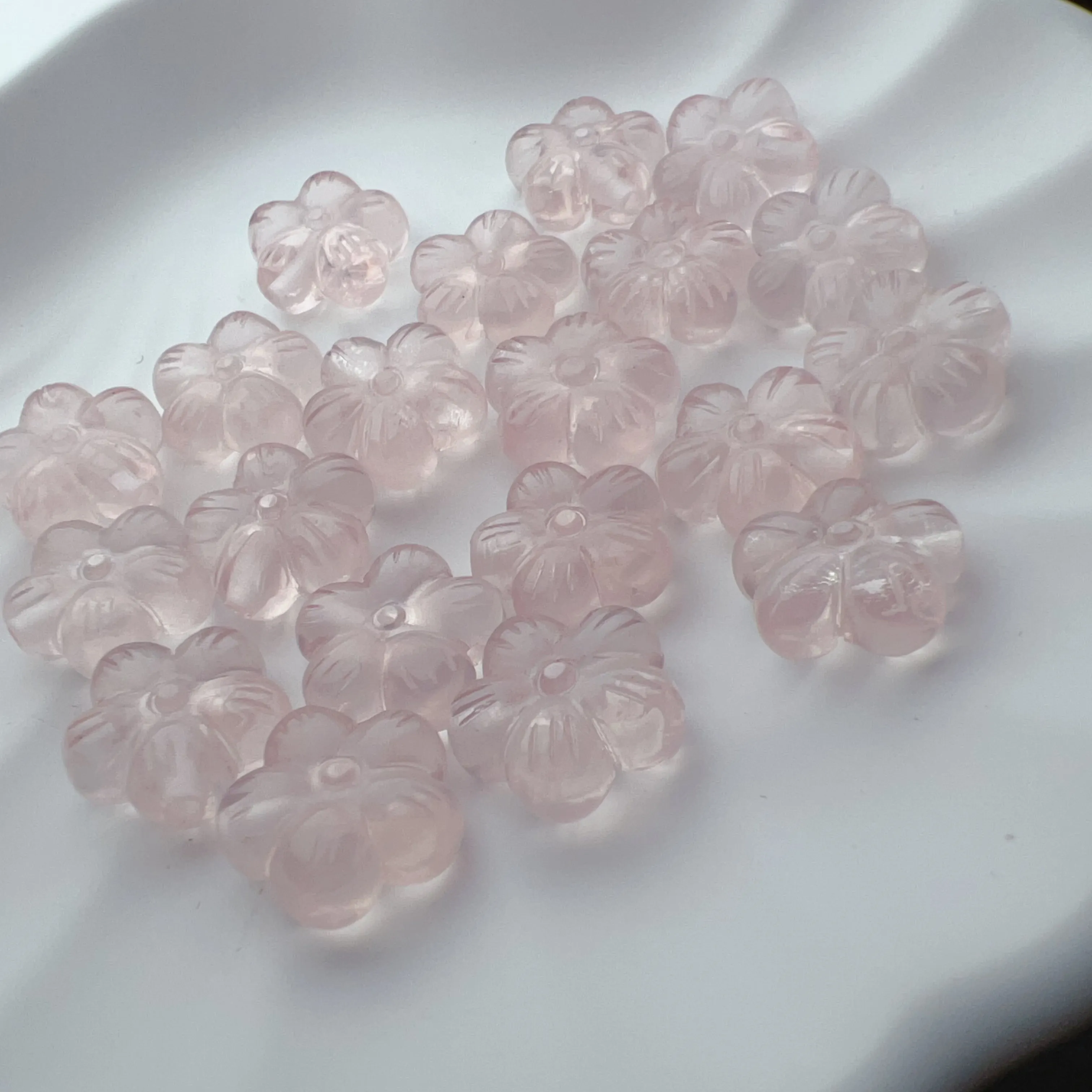 Beautiful Jewelry Accessory - High-quality Rose Quartz Sakura Flower Bead Charms for DIY Jewelry Project