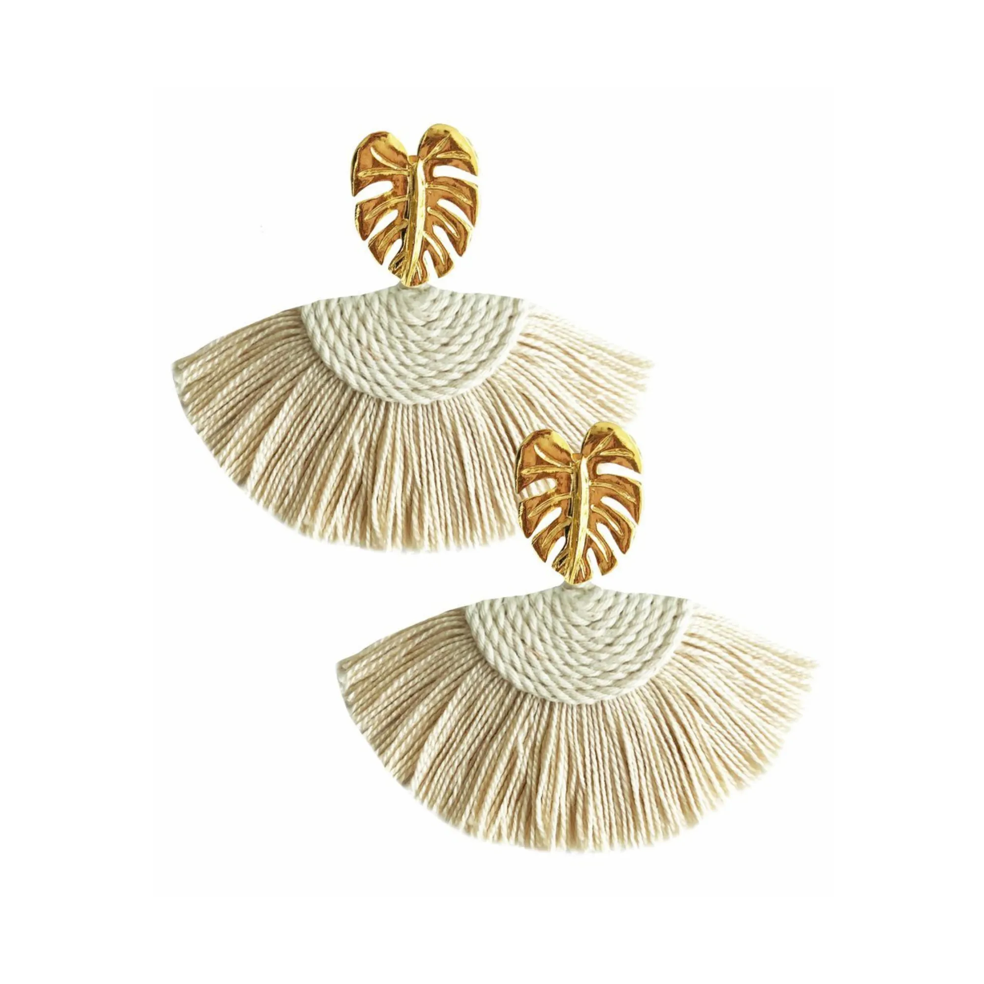 Beige Abanico Earrings