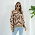 BerriesJam - 2024 Y2k Knitted Gradient Print Front Stars O-neck Pullover