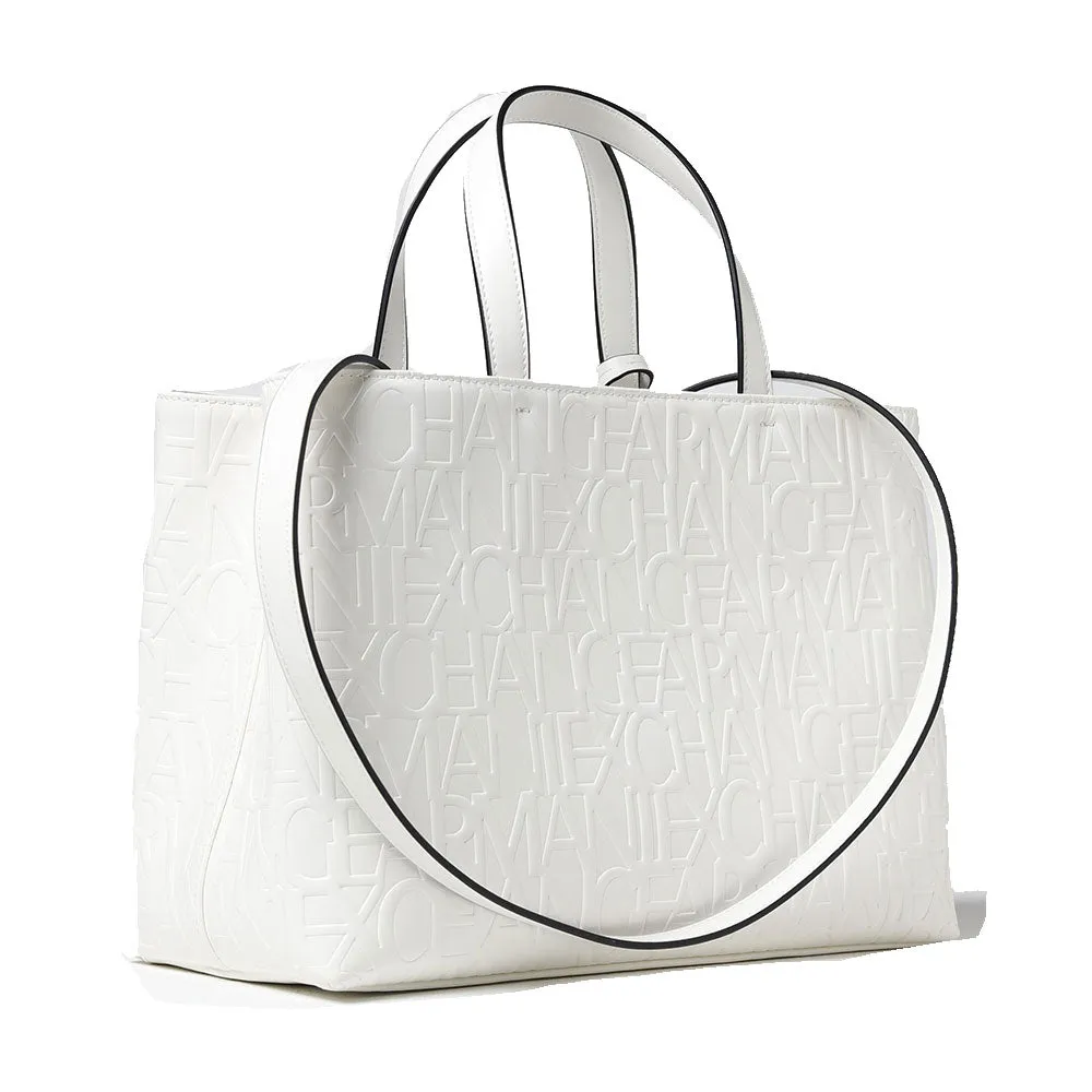 Borsa Donna a Mano Con Tracolla ARMANI EXCHANGE colore Bianco Misura Grande