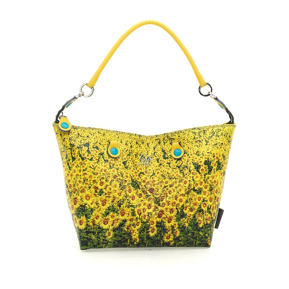 Borsa Donna a Mano con Tracolla GABS G3 PLUS Holiday in Pelle stampa Girasoli Medium