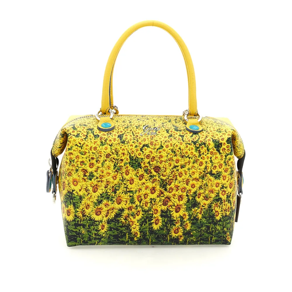 Borsa Donna a Mano con Tracolla GABS G3 PLUS Holiday in Pelle stampa Girasoli Medium