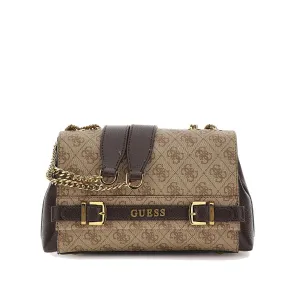 Borsa Donna a Tracolla GUESS Linea Sestri Logo Luxury colore Latte Logo - Brown