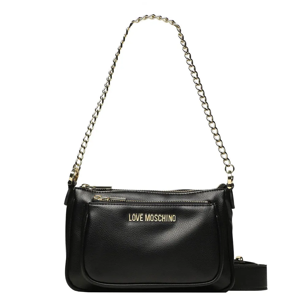 Borsa Donna Hobo con Mini Pochette LOVE MOSCHINO colore Nero JC4088