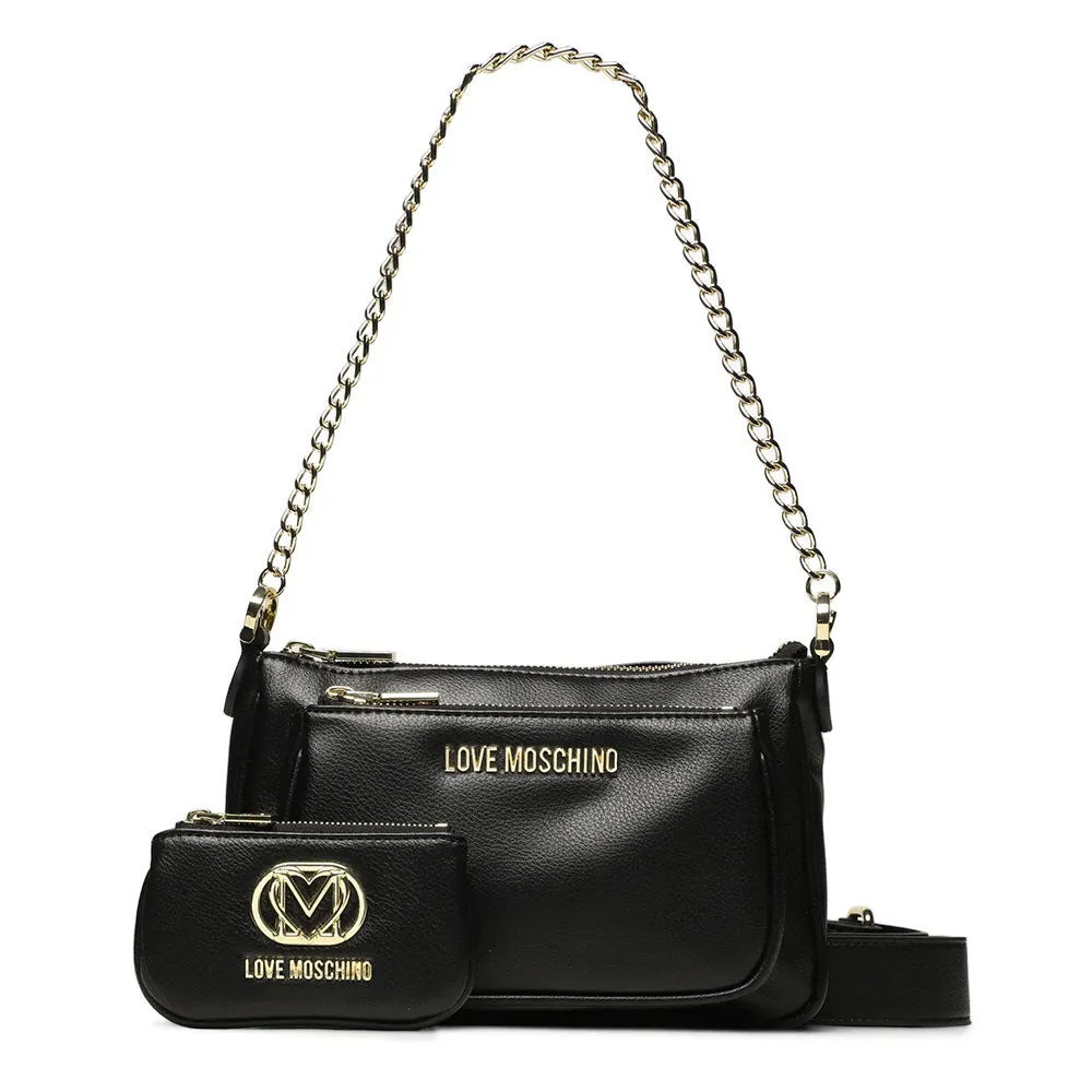 Borsa Donna Hobo con Mini Pochette LOVE MOSCHINO colore Nero JC4088