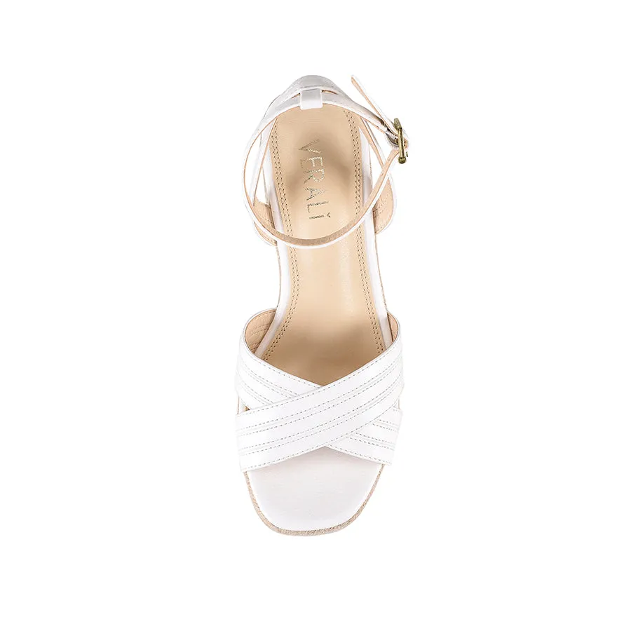 Callie Rope Wedges - White Softee