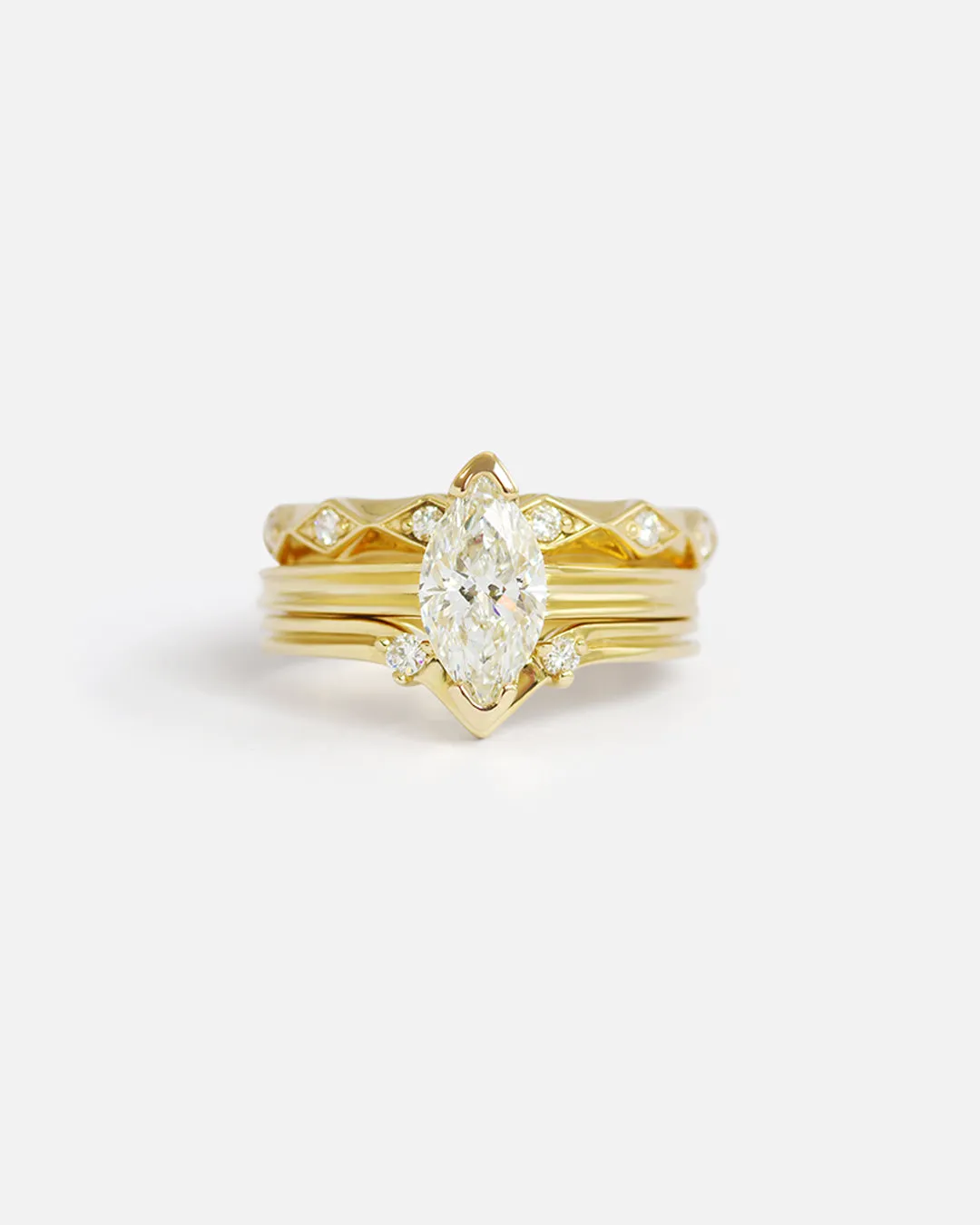 Canal / Curved 2 Diamond Ring