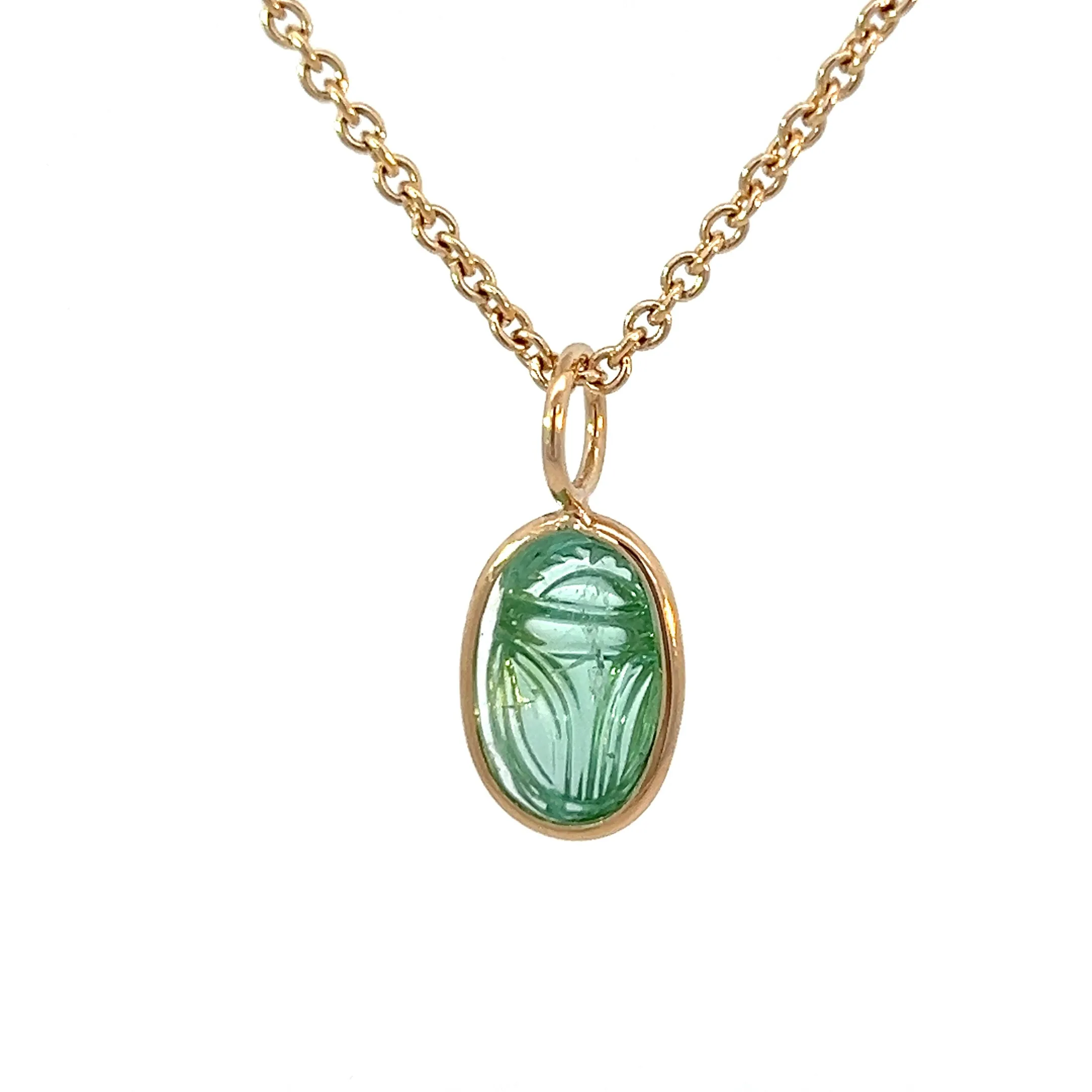 Carved Scarab Tourmaline Elizabeth Stone