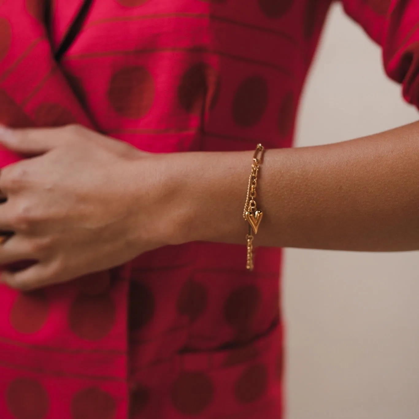 Chained Heart Bracelet