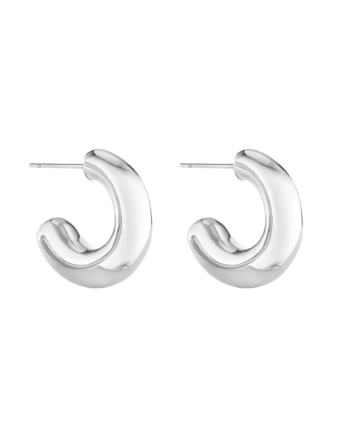 Chunky Dash Hoop (Silver)