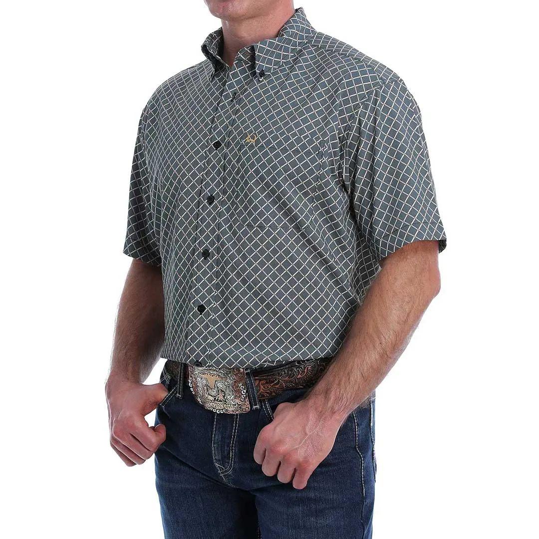 Cinch Men's Diamond Print Short Sleeve Shirt