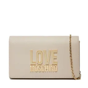 Clutch Donna con Tracolla LOVE MOSCHINO linea Smart Daily Jelly Logo Avorio