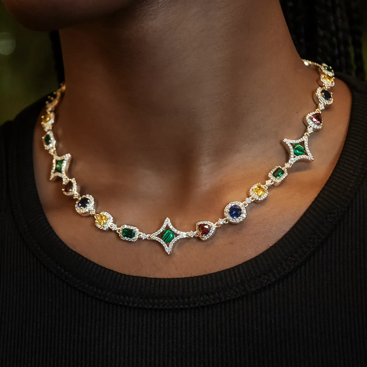 Colored Gemstone Necklace