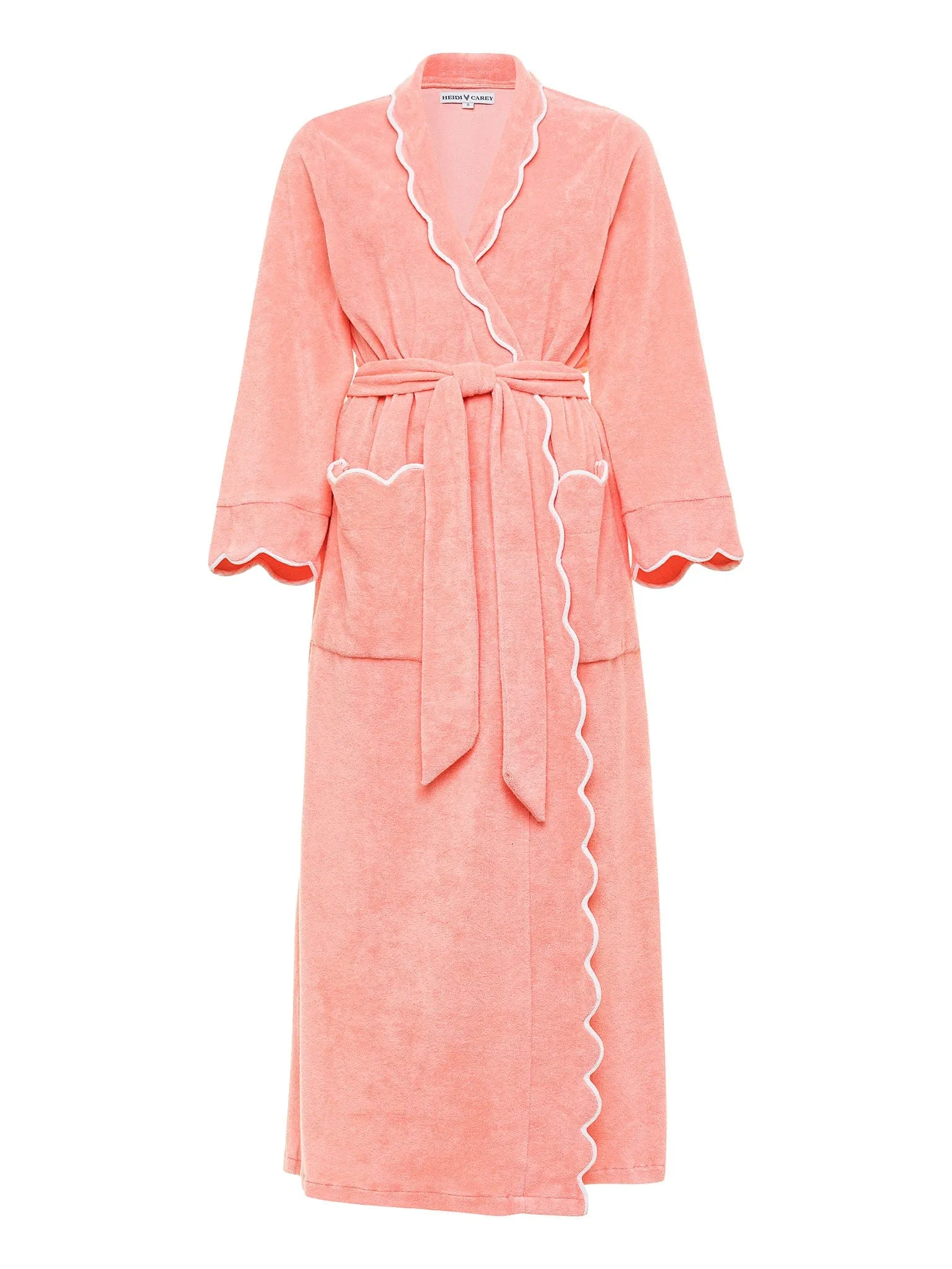 Coral French Terry Classic Robe