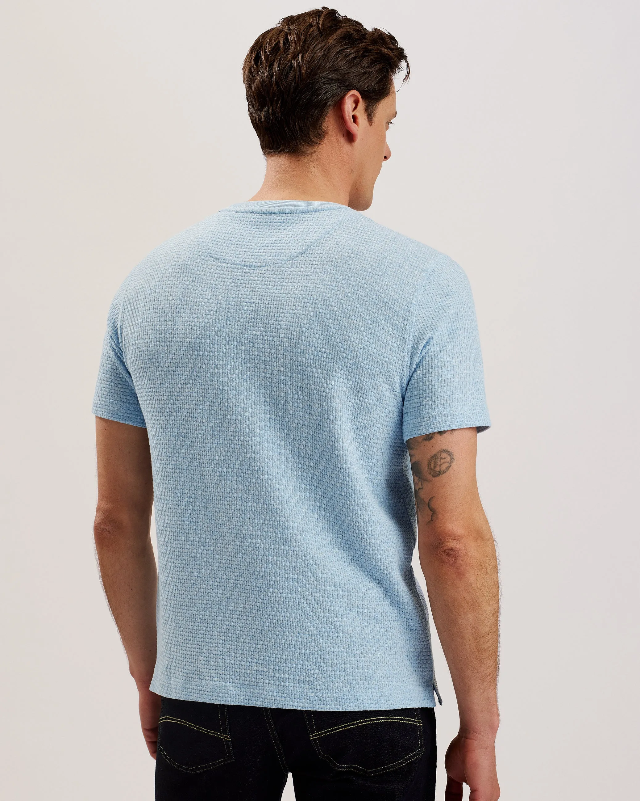 Curlys Ss Regular Jacquard T-Shirt Pl-Blue