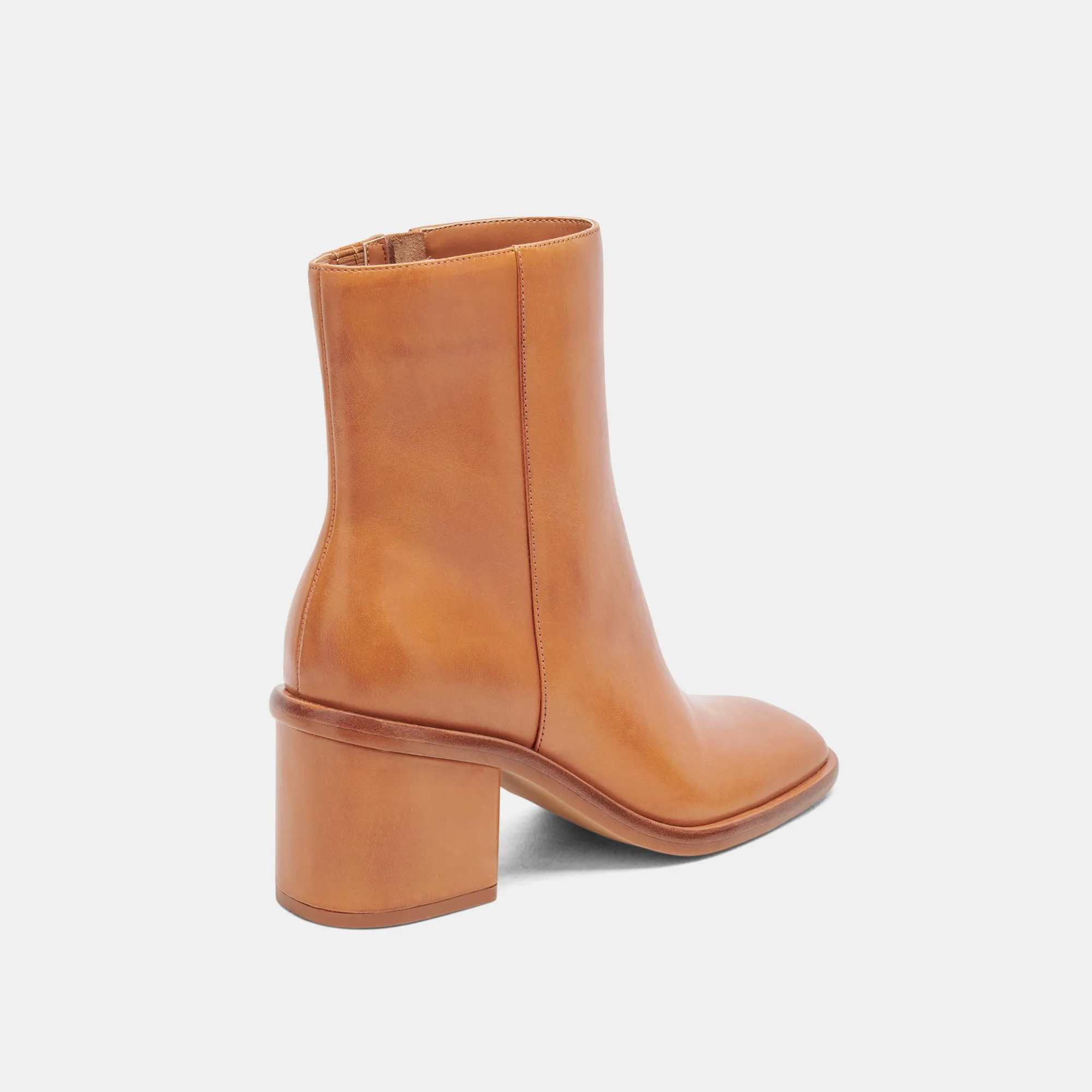 DAPPER BOOTIES TAN LEATHER - re:vita