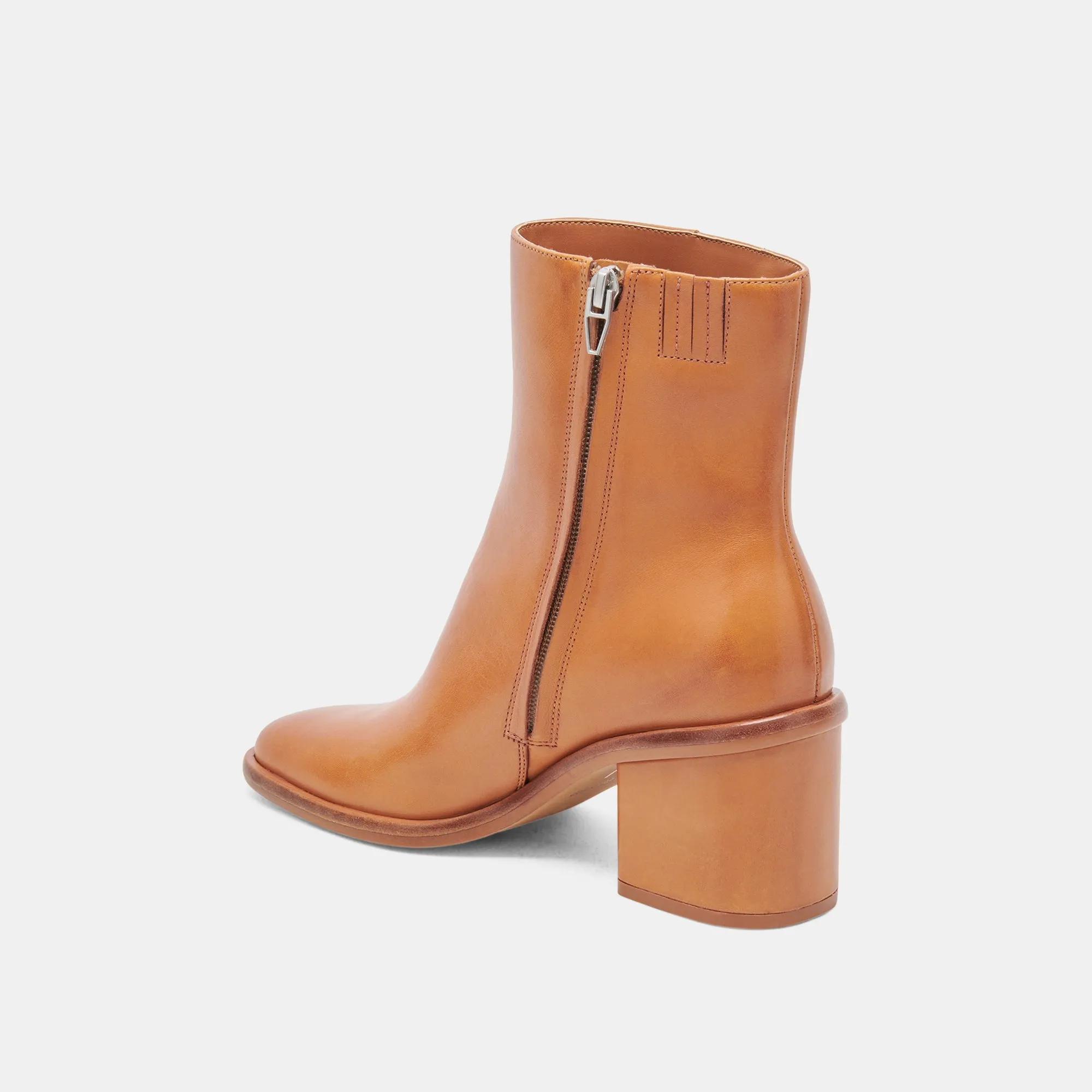 DAPPER BOOTIES TAN LEATHER - re:vita