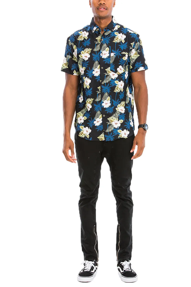 Digital Print Hawaiian Short Sleeve Shirt