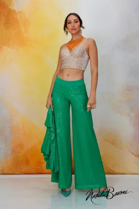 Emerald Green Palazzo Pant - La Scala