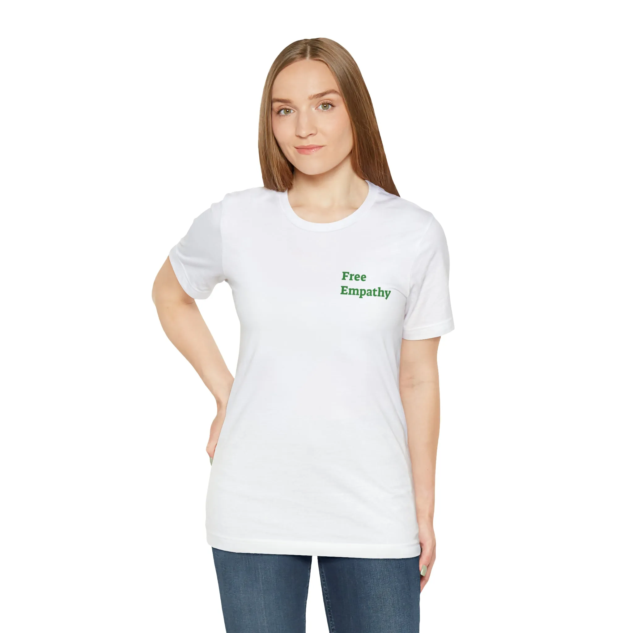 Empathy is Free Unisex Jersey Short Sleeve Tee, QR Code T-shirt, Hidden Message t-shirt, Positive T-shirt, Empowering T-shirt