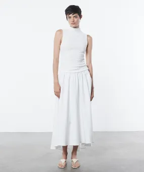 Enza Costa - Puckered Sleeveless Hi Neck - Undyed