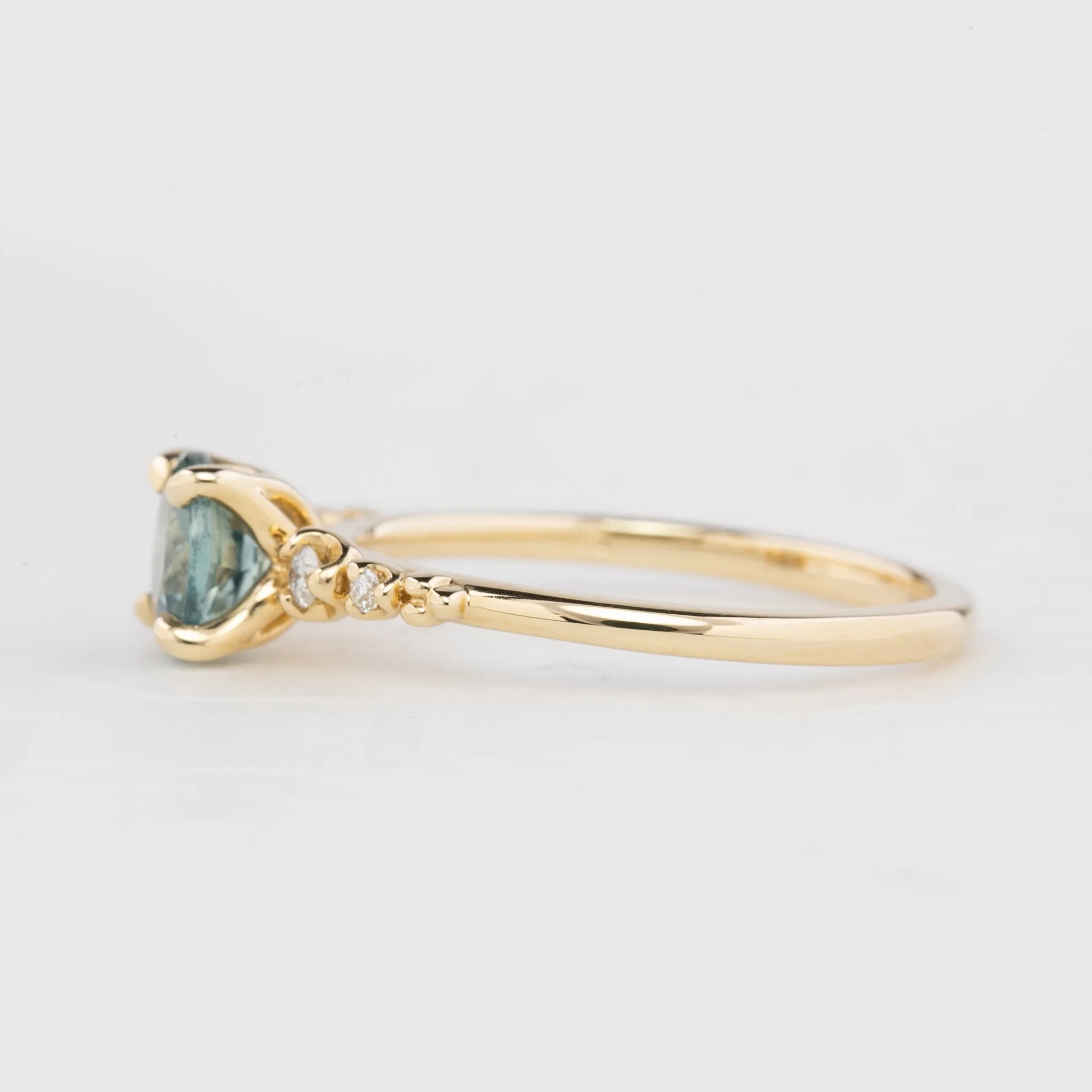 Estel Luxe Ring 1.09ct Light Icy Blue Montana Sapphire, 14K Yellow Gold (One of a kind)