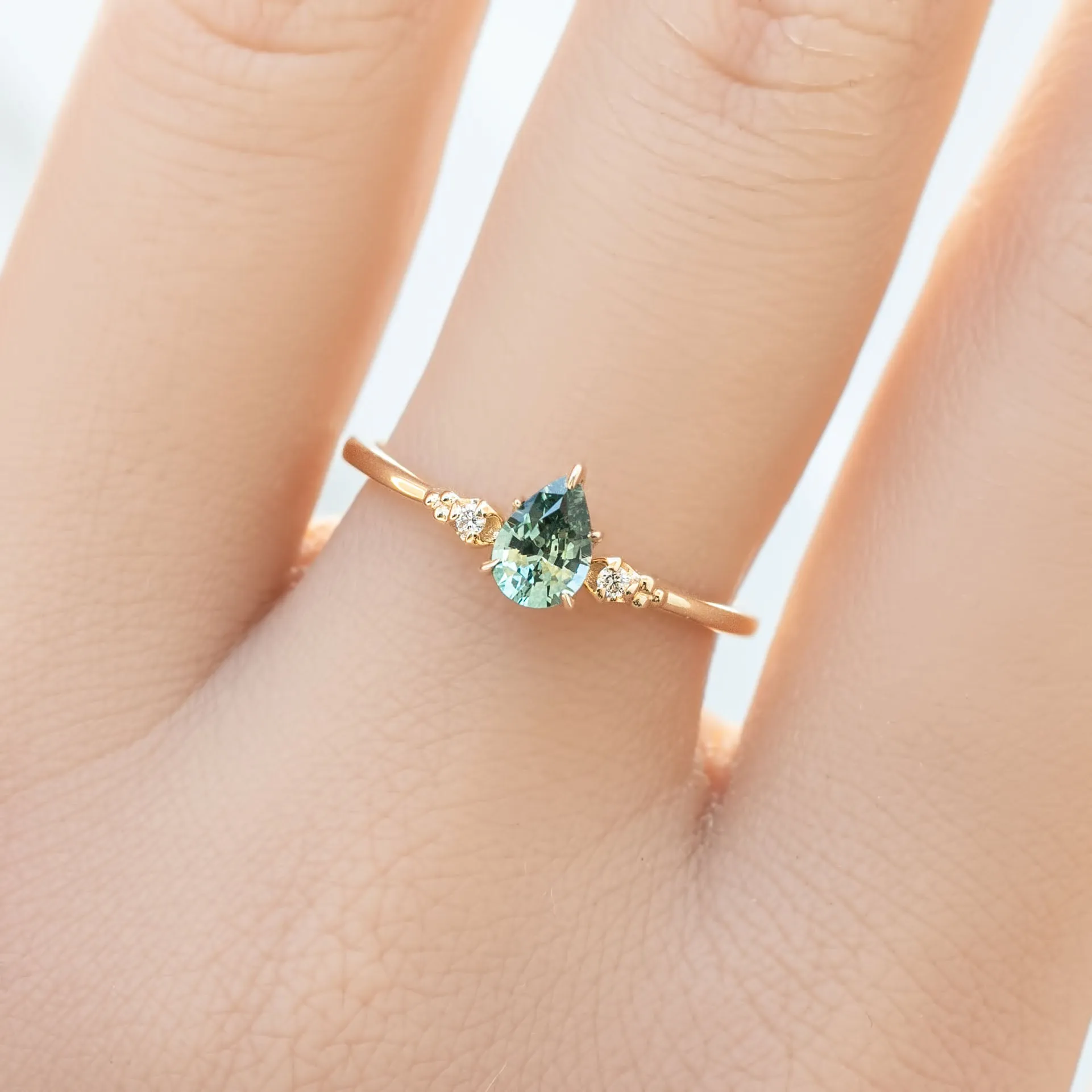 Estel Ring 0.40ct Green Montana Sapphire Ring