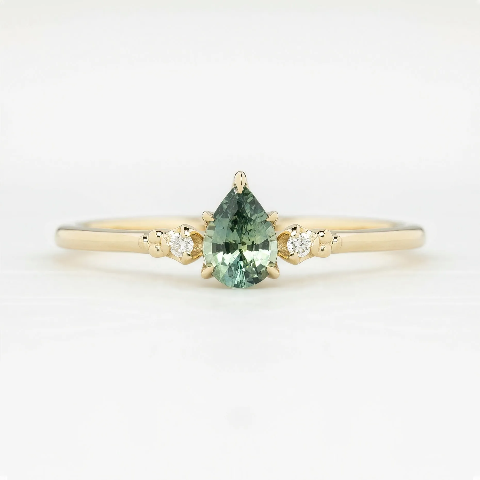 Estel Ring 0.40ct Green Montana Sapphire Ring