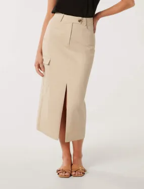 Evelyn Split Midi Skirt