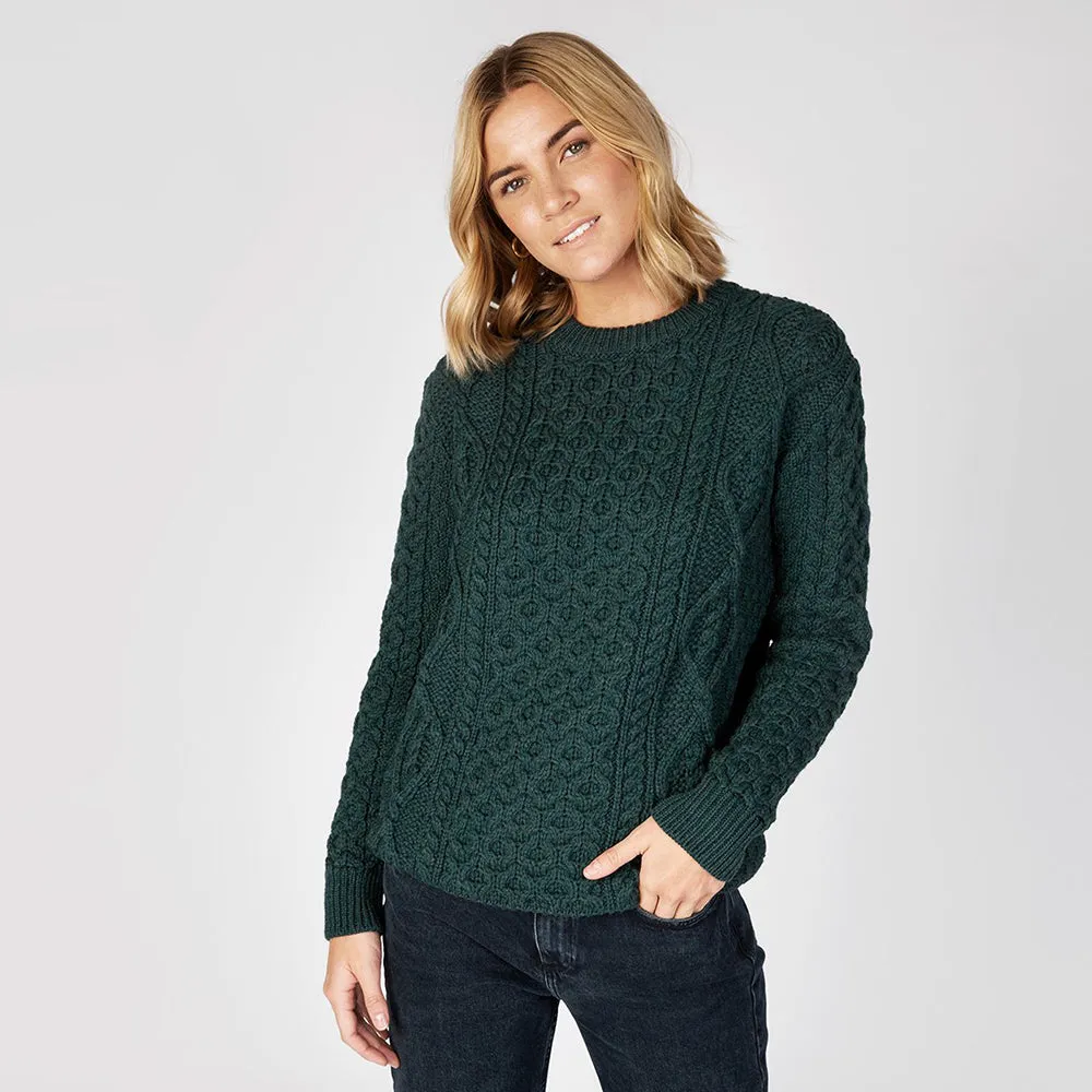 Fearnóg - Ladies Aran Crew Neck Sweater