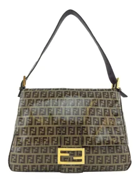 Fendi Zucchino Coated Canvas Large Mama Baguette