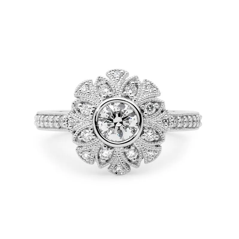 Floral Diamond Ring