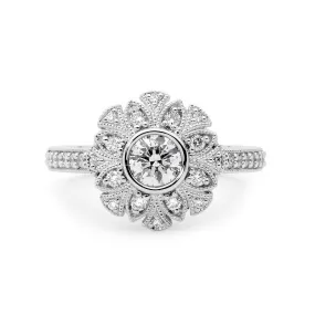 Floral Diamond Ring