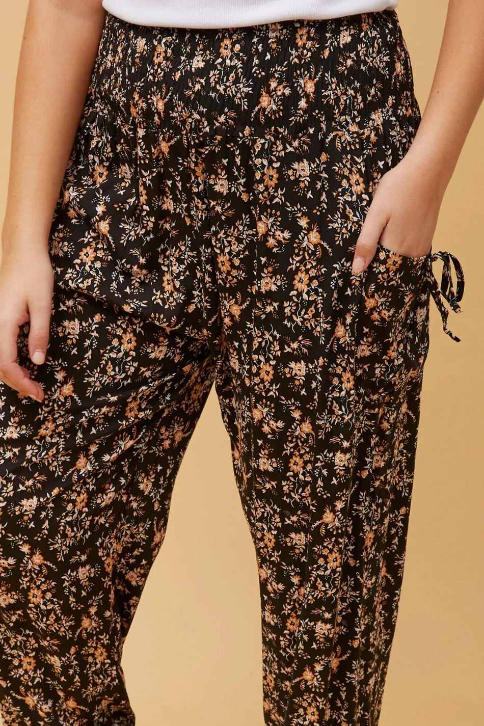 FLORAL PRINT BOHO HAREM PANTS